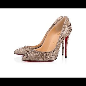 Christian louboutin 100 Glitter Spike Heels